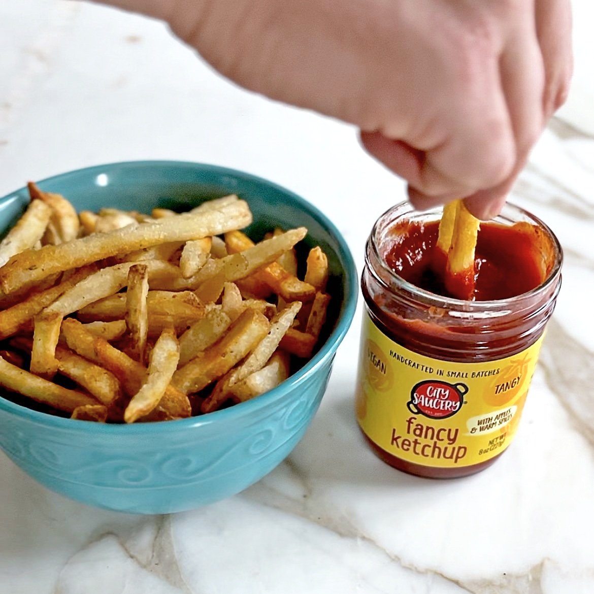 Fries and ketchup